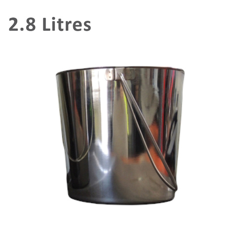 Superior Pet Goods Stainless Steel Pet Bucket - 2.8 Litres