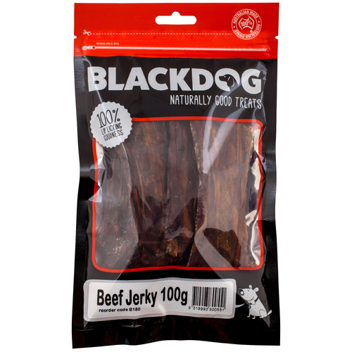 Blackdog Beef Jerky 100g – Natural Dog Treats