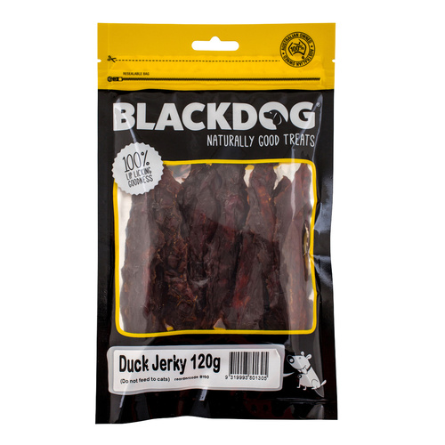 Blackdog Duck Jerky 120g – Natural Protein-Rich Dog Treats