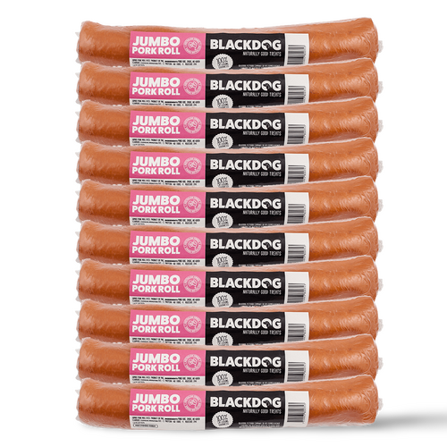 Blackdog Jumbo Pork Roll x 10 – Bulk Natural Dog Chews