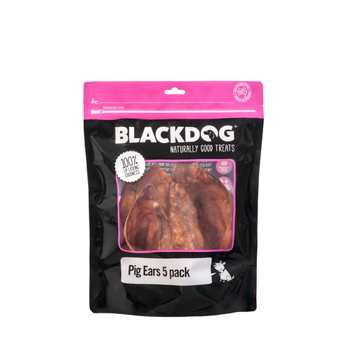Blackdog Pig Ears 5 Pack – Natural Bulk Dog Chews