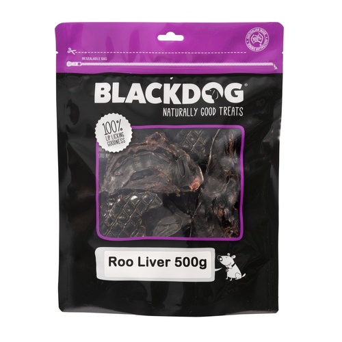 Blackdog Roo Liver 500g – Natural Kangaroo Dog Chew Treats
