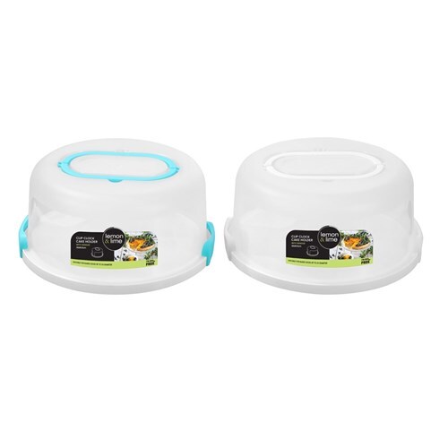 Lemon & Lime 30cm Round Plastic Cake Dessert Container Box Holder w/Lid