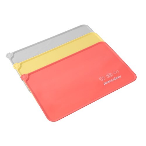Pet Dog Cat Non-Slip Silicone Food Drink Mat Rectangle