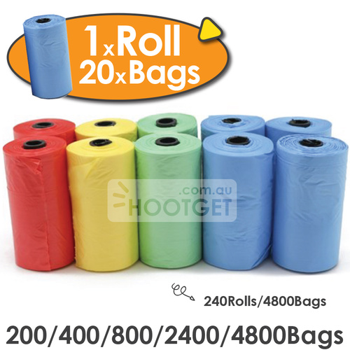 Doggy Clean up Waste Bag For Pet Dog Puppy Poo Litter Waste 10Rolls / 200Bags