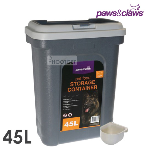  45L Extra Large Pet Food Storer Storage Container With Scoop
