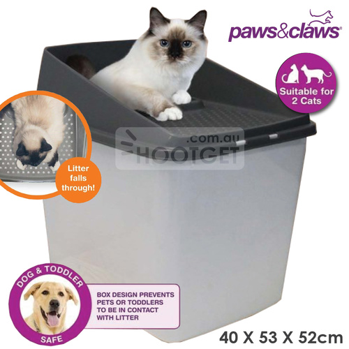No Mess Top Entry Cat Litter Box Tray