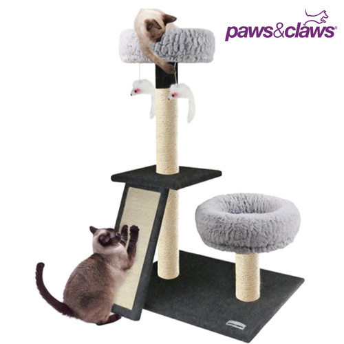 Paws & Claws Cat Tree Scratching Post with Double Lounge