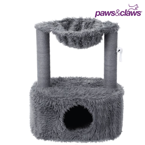 Paws & Claws Catsby 60cm Middle Park Cat Condo Scratching Post Grey